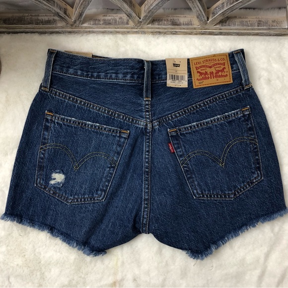 Levi’s  501  High Rise Cutoff denim short button fly Size 26 NWT - Picture 6 of 16